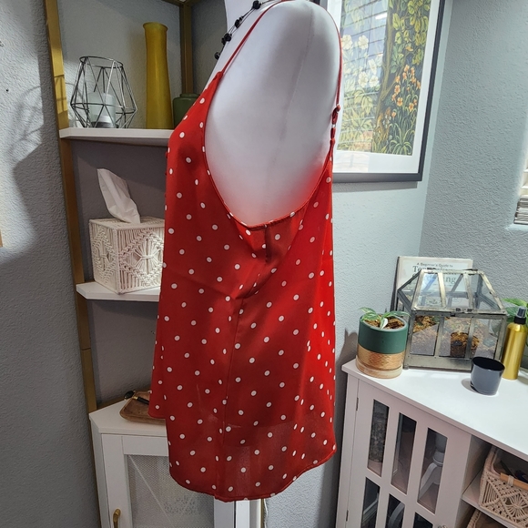 Maurices Red Polka-dot Tank - Picture 3 of 9